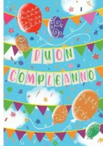 Biglietto Compleanno Palloncini Colorati