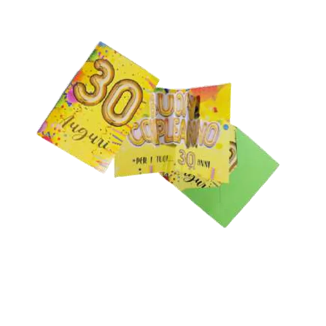 Biglietto Compleanno 30 Anni Multicolore