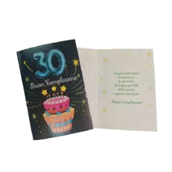 Biglietto Compleanno 30 Anni torta