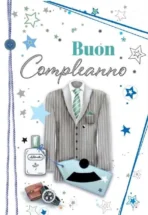 Biglietto Compleanno Elegante Uomo
