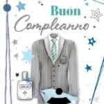 Biglietto Compleanno Elegante Uomo