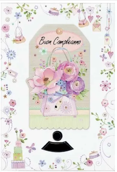 Biglietto Compleanno Bambina Rosa