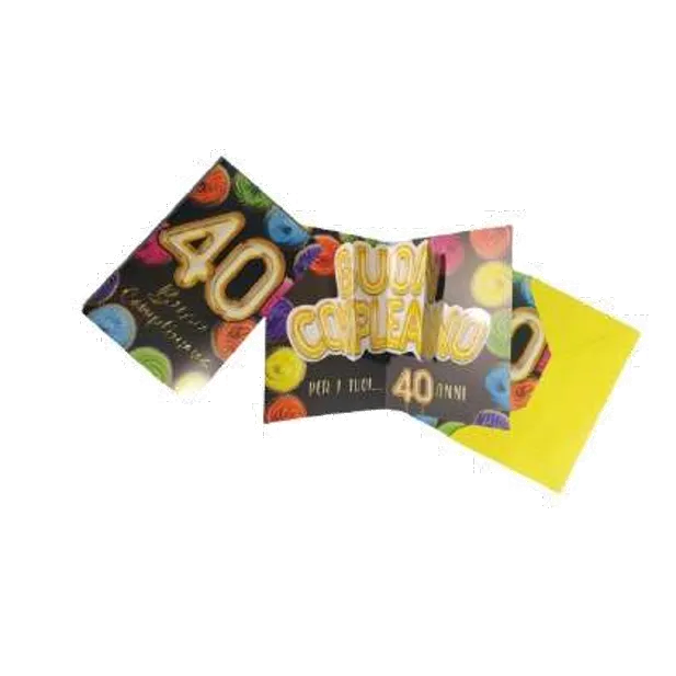 Biglietto Compleanno 40 anni