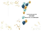 Biglietto Compleanno Anni Palloncini Oro - immagine 2