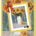 Biglietto Compleanno Quadro Girasole