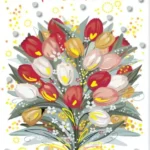 Biglietto Compleanno Tulipani