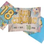 Biglietto Compleanno 18 Anni Azzurro