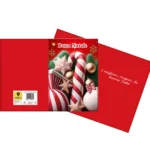 Biglietto con busta Buon Natale con caramelle natalizie