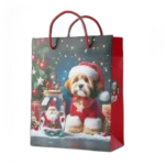 Shopper foil oro cagnolino