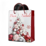 Shopper foil Oro Buon Natale con albero palline