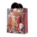 Shopper foil babbo natale cartoon