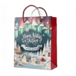 Shopper foil Oro Buon Natale e Felice Anno Nuovo paesaggio
