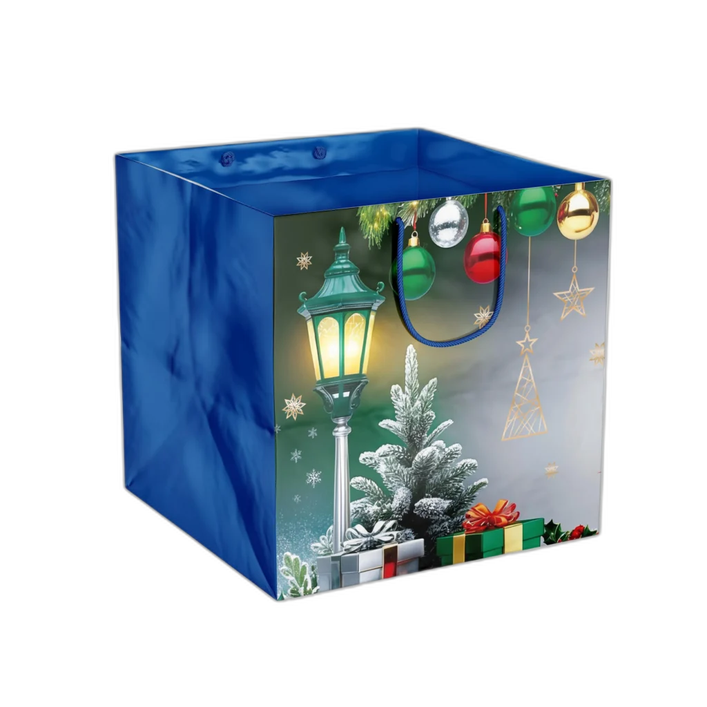 Shopper foil blu base larga