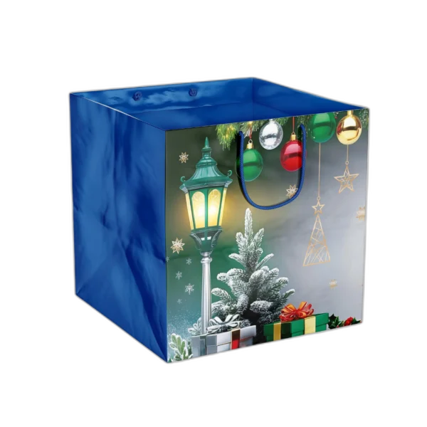 Shopper foil blu base larga