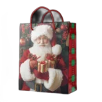 Shopper foil Oro formato verticale alto babbo natale