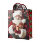 Shopper foil Oro con Babbo Natale classico