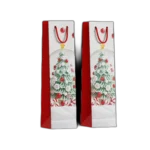 Shopper bottiglia foil Oro con albero dolci natalizi