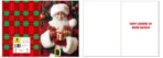 Biglietto foil Oro con Babbo Natale classico e regali - immagine 3