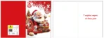 Biglietto foil Oro con Babbo Natale sulla slitta - immagine 3