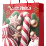 Shopper senza foil con caramelle natalizie