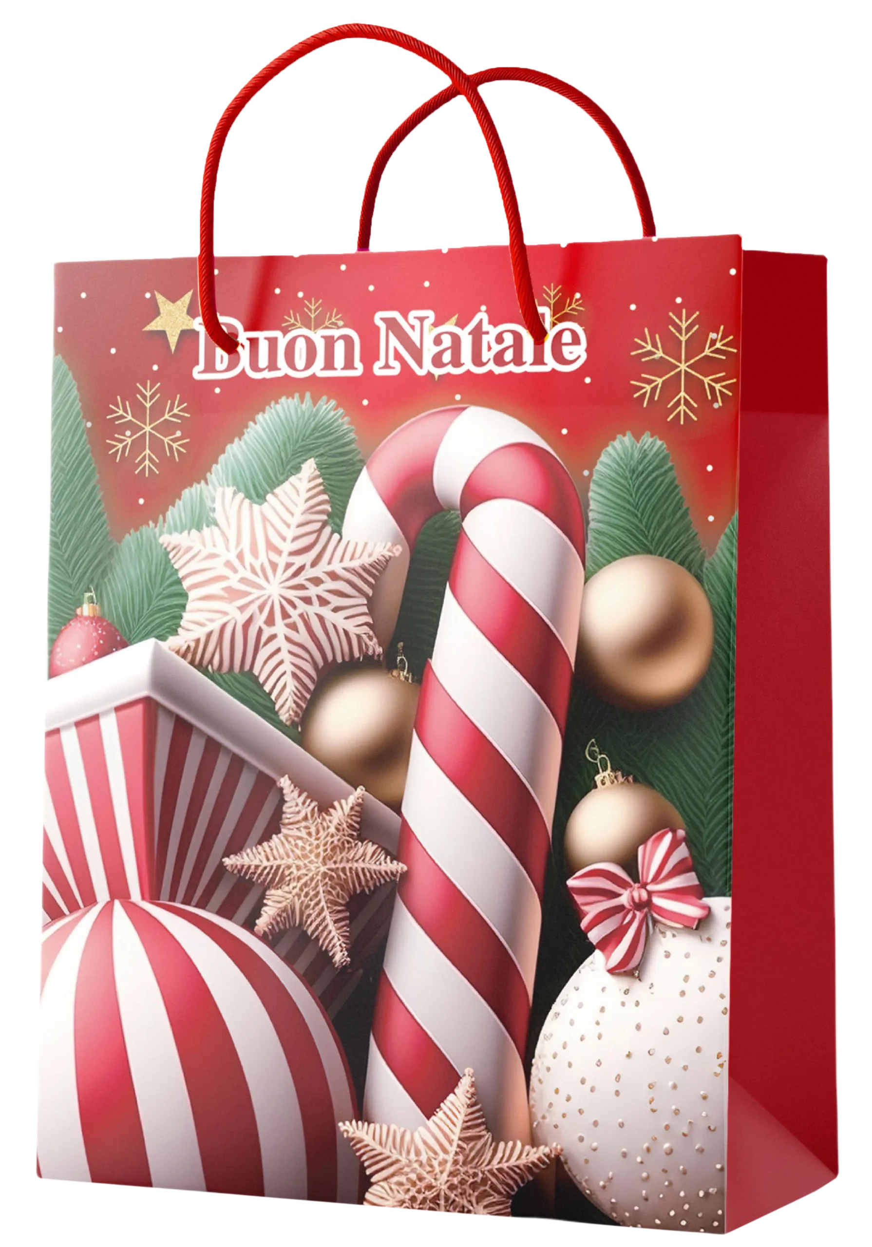Shopper senza foil con caramelle natalizie copia Shopper senza foil con caramelle natalizie