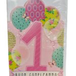 Biglietto 1° Compleanno Rosa